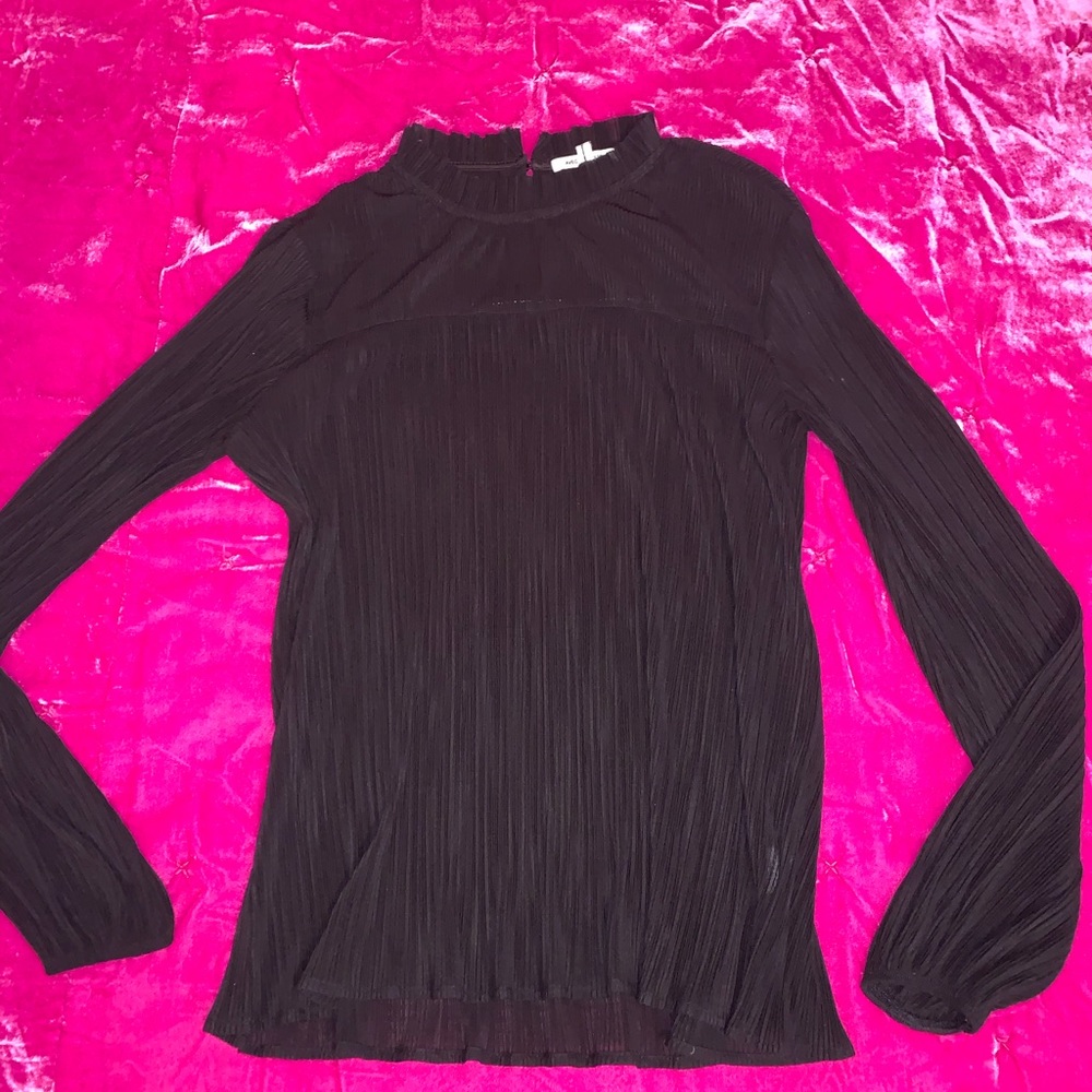 Sheer black blouse
